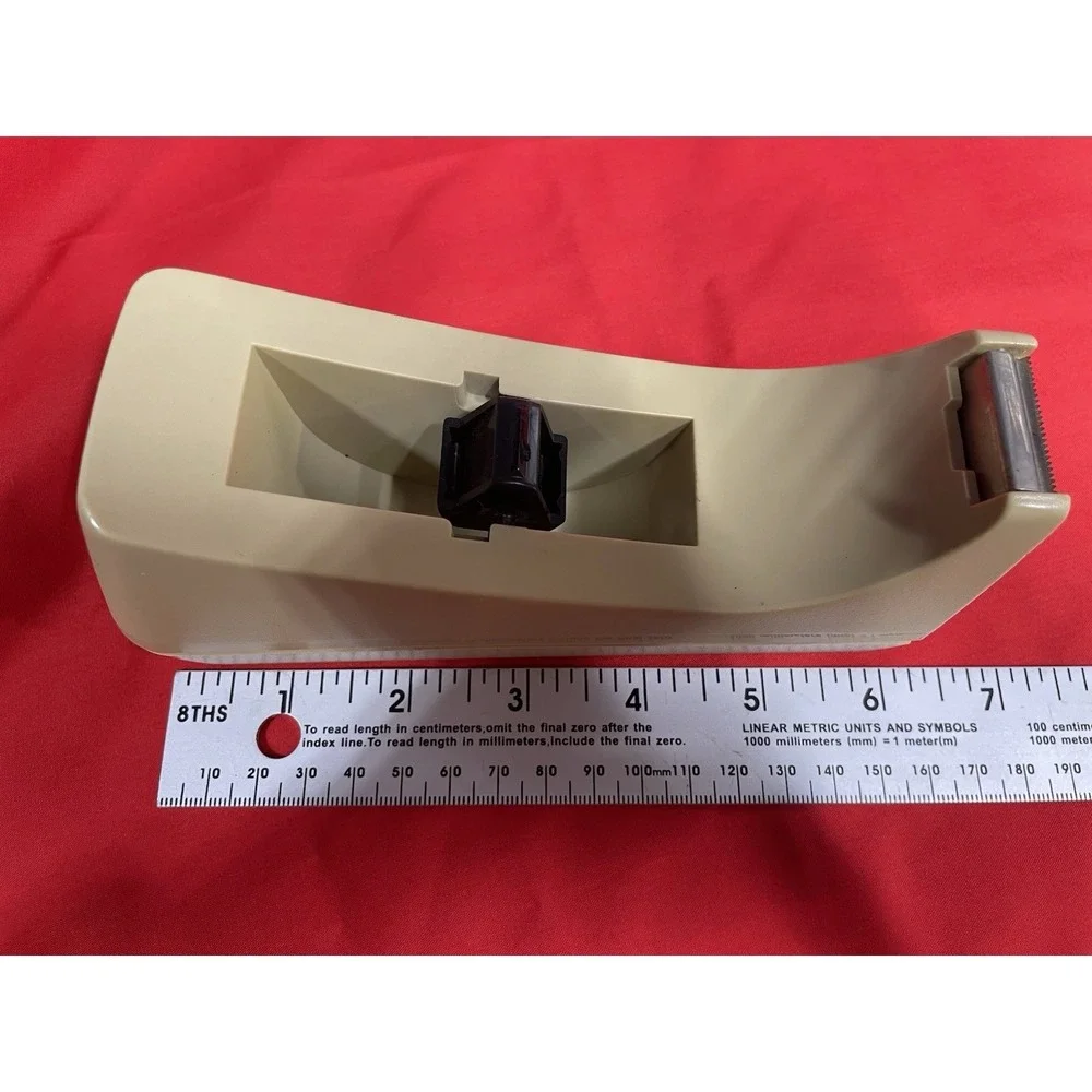 Scotch - Vintage Rare Tape Desk Dispenser M Sand Weighted Retro C38 3M